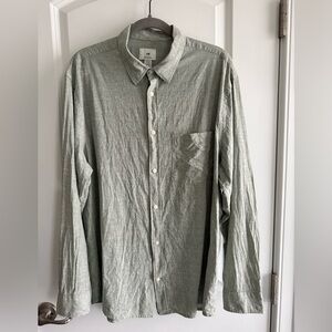 H&M Men's Green Button Down Shirt